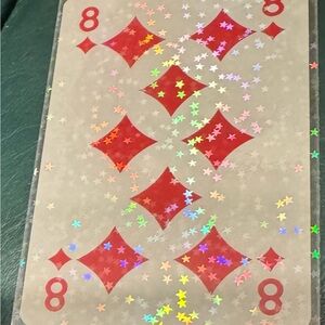 LV authentic eight of diamonds playing card
Louis Vuitton. Plasticize cover.